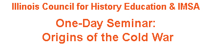 One-Day Seminar: Origins of the Cold War